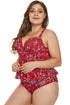 Moulded Cups Peplum Plus Size Bikini